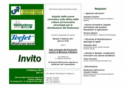 Normativa sulla difesa delle colture e distribuzione fitofarmaci 15/2/2011