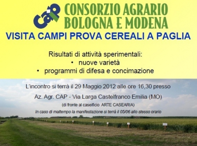 Visita campi prova cereali a Castelfranco